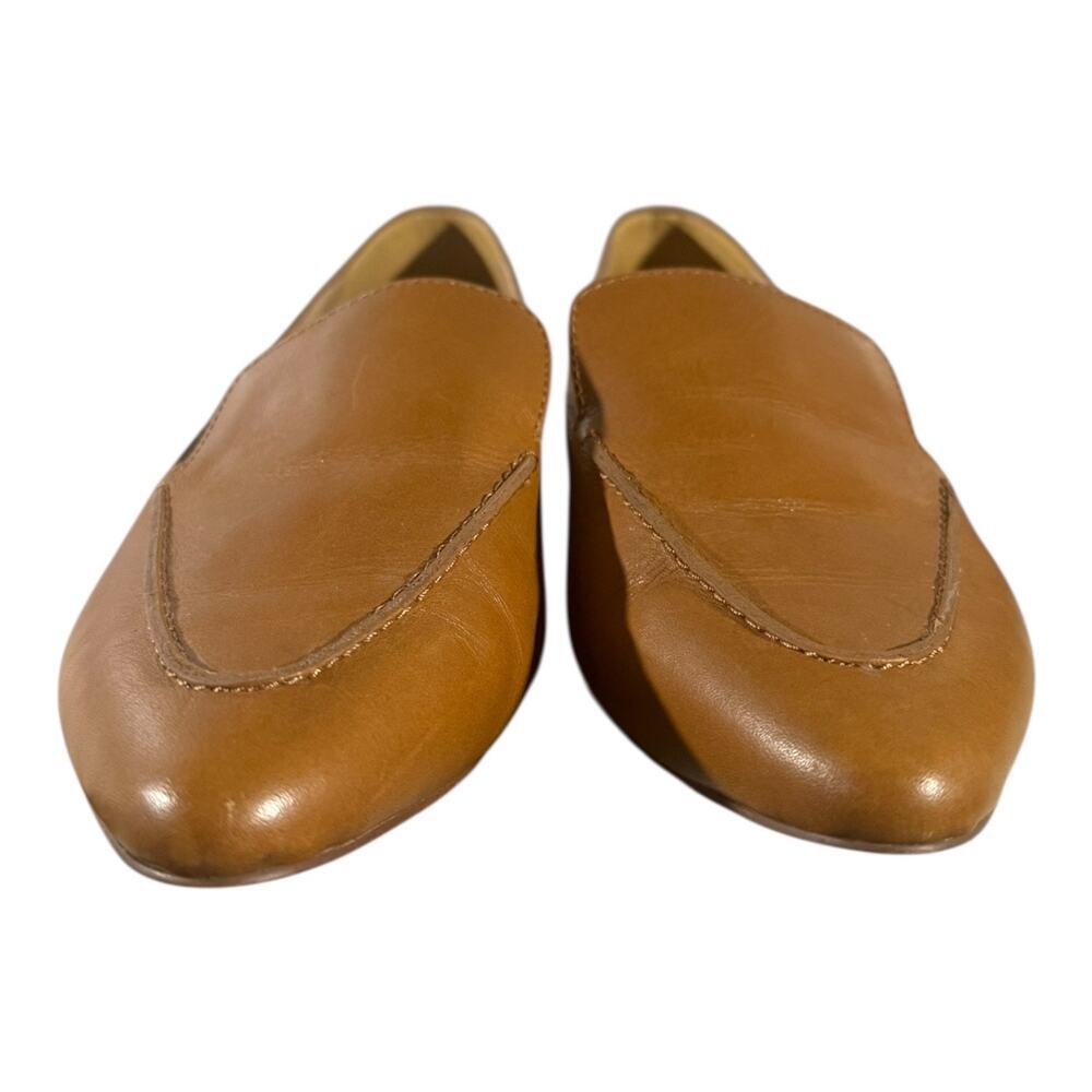 Madewell Women’s Leather Loafers Flats Brown Cognac Slip On Size 7.5 - Picture 2 of 8